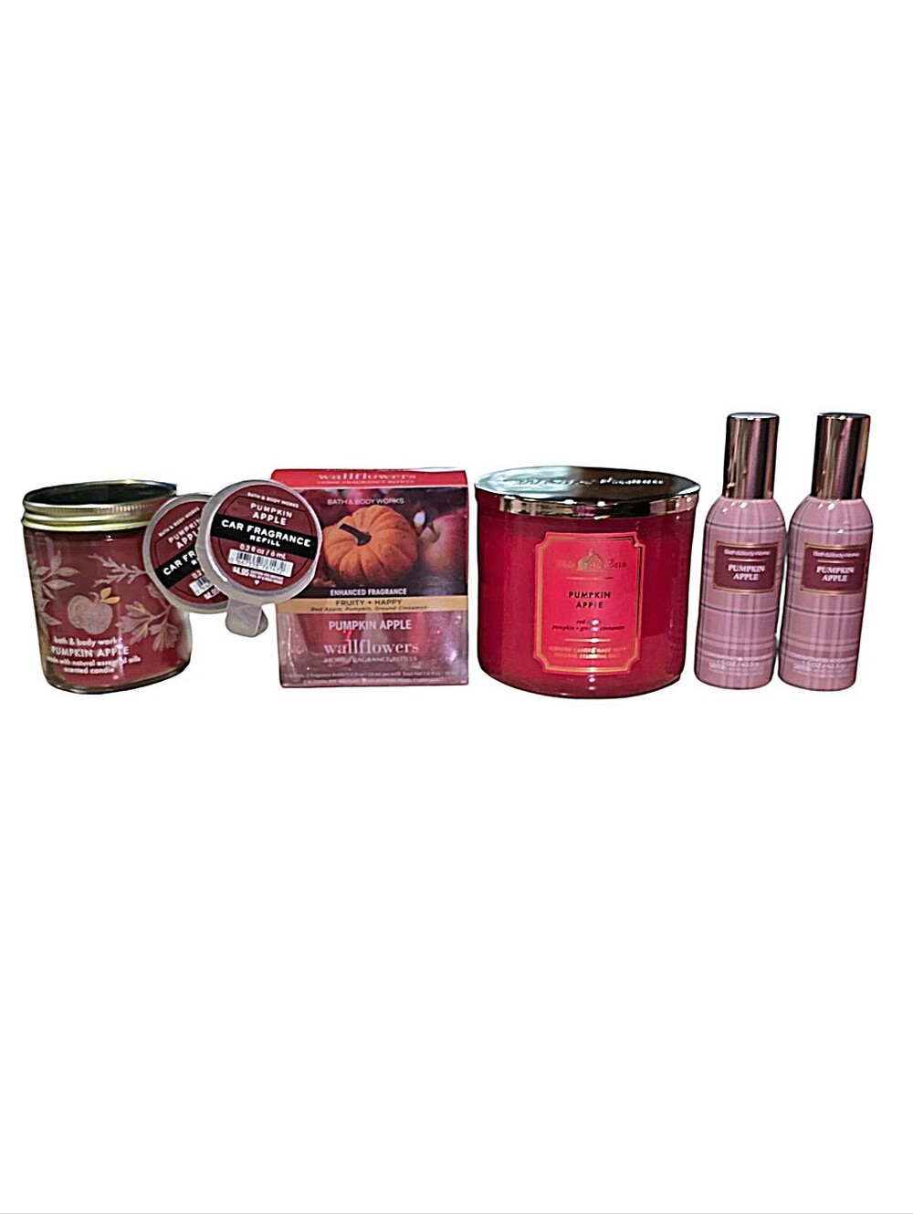 PUMPKIN APPLE AUTUMN HOME FRAGRANCE SET CANDLES, WALLFLOWERS, ROOM SPRAYS, CAR